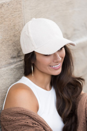 Corduroy Ball Cap - Beige