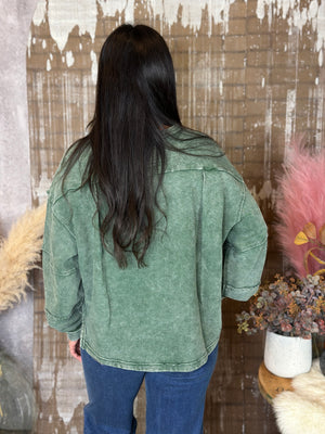 Ribbed Crewneck - Green