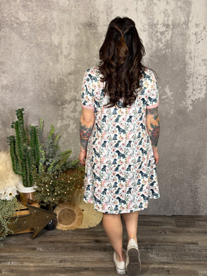 Buttery Shirley Lounge Nightgown - Puppy (Small - 3X)