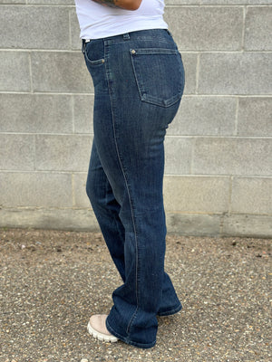 Judy Blue Straight Leg Tummy Control Dark Wash Work it Jean (sizes 0/24-24W) - BESTSELLER