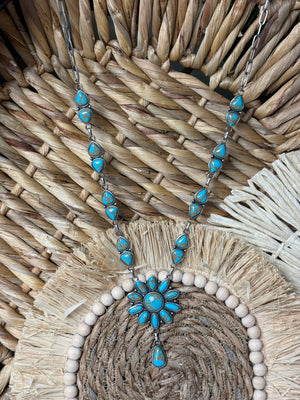 Brown Vein Turquoise Squash Necklace