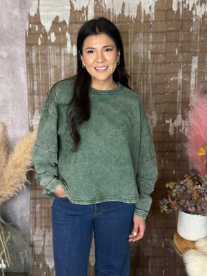 Ribbed Crewneck - Green