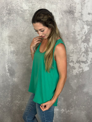 The Alexis Airflow Tank - Green (Small - 2X)