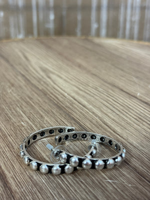 Studded Hoop Earring