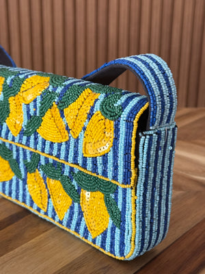 Bead Bag Clutch - Lemon