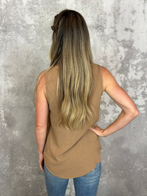 The Alexis Airflow Tank - Mocha (Small - 2X)