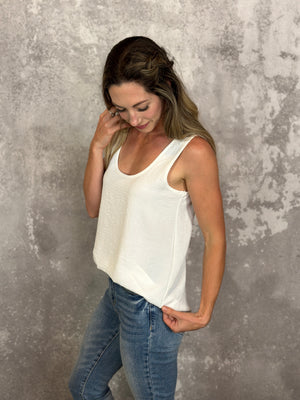 The Alexis Airflow Tank - White (Small - 2X)