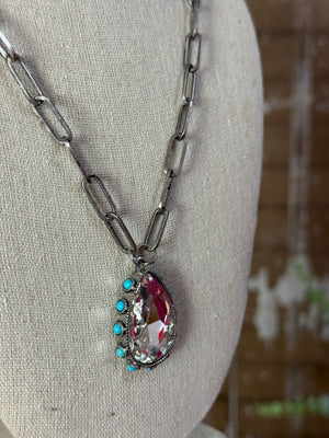 Chunky Charm with Turquoise Accents