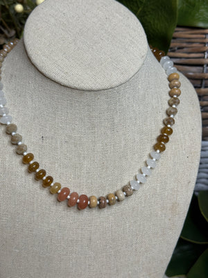 Multi Beaded Coastal Necklace