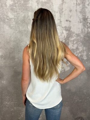 The Alexis Airflow Tank - White (Small - 2X)