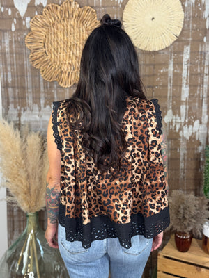 Leopard and Lace Tank