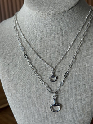 Silver Layered Bit Necklace