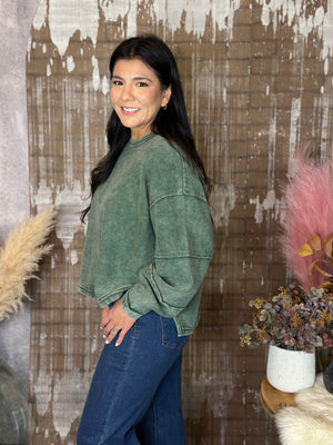 Ribbed Crewneck - Green