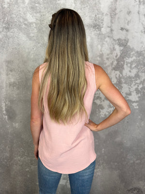 The Alexis Airflow Tank - Blush (Small - 2X)