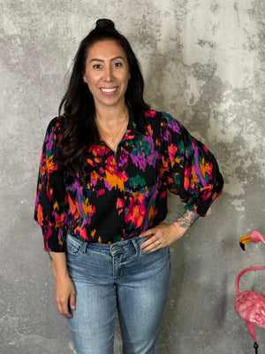 Bright Abstract Blouse