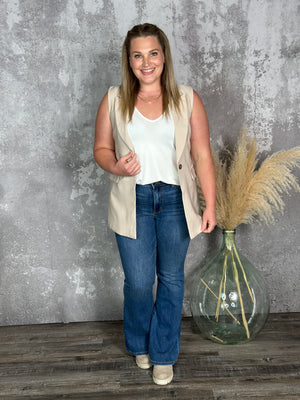 The Blazer Vest - Taupe - FINAL SALE