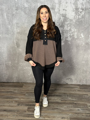 Brown and Black Hoodie - FINAL SALE