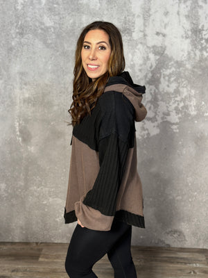Brown and Black Hoodie - FINAL SALE