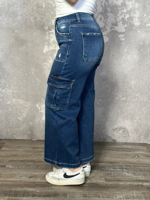 Risen Cargo Pocket Crop Jean (Regular and Plus Size)