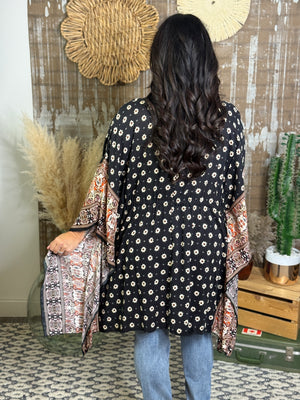 Fall Floral Kimono (Small - 3X)