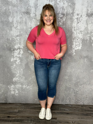 Judy Blue Slide Slit Capri Jean (sizes 24-22W