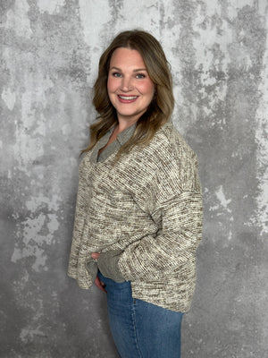 Textured Collared Top (Small - 3X)