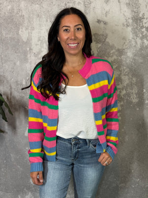 Bright Stripe Cardigan