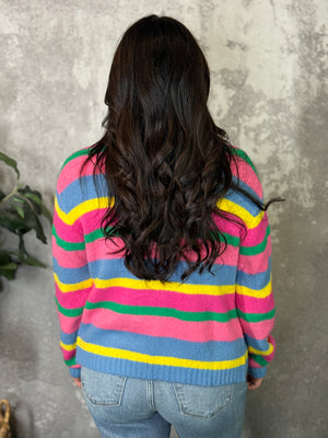 Bright Stripe Cardigan
