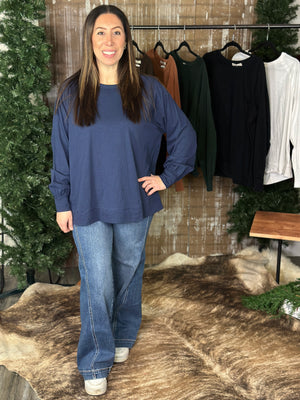 The Free Long Sleeve - Navy