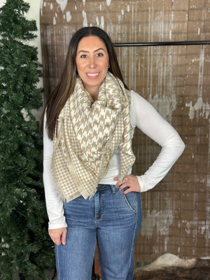 Soft Lux Houndstooth Scarf