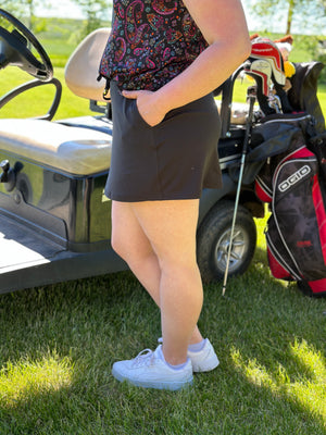 The Bailey Skort - Black (Small - 3X)