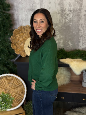 The Double Seam Sweater - Green (Small - 3X)