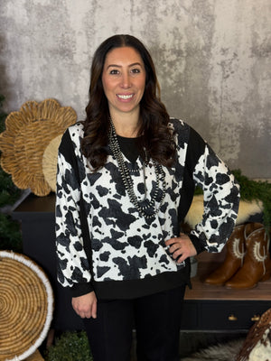 Cow Print Long Sleeve