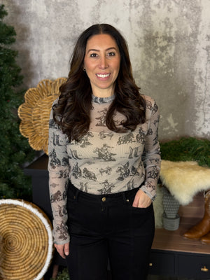 Prairie Proud Mesh Top FINAL SALE