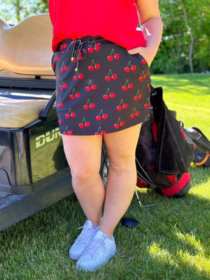 The Bailey Skort - Black Cherry (Small - 3X)