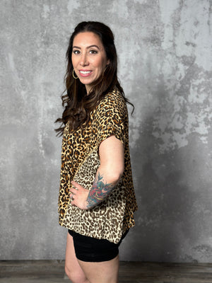 Two Tone Leopard Tee
