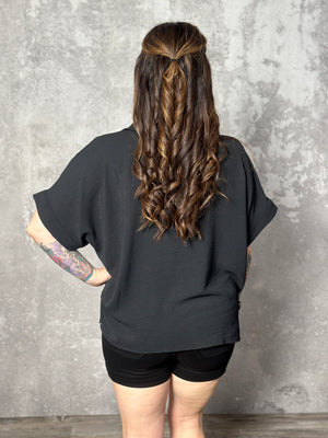 Short Sleeve Airflow Top - Black (Small - 2X)