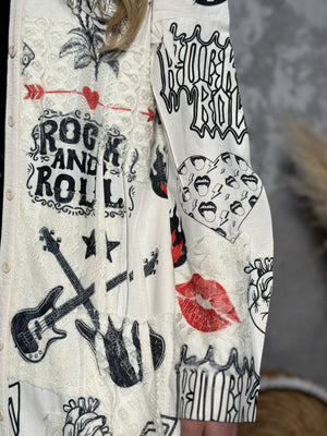 Tattooed Rock and Roll Jacket/Dress with Lace