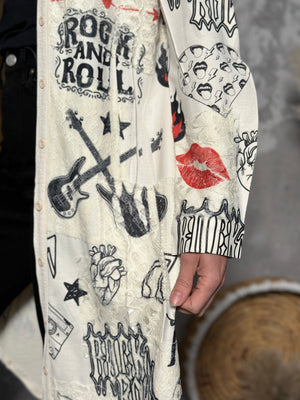 Tattooed Rock and Roll Jacket/Dress with Lace
