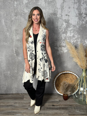 Tattooed Rock and Roll Vest (Small - 2X)