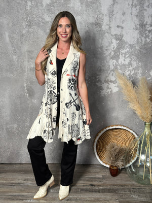 Tattooed Rock and Roll Vest (Small - 2X)