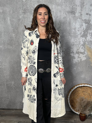 Tattooed Rock and Roll Jacket/Dress with Lace