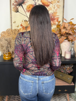 Jewel Tone Glitter Top