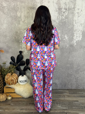 Purple Ghost Pj Set - (Small - 3X)