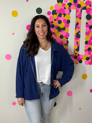 The Aria Spring Jacket - Navy (Small - 3X)