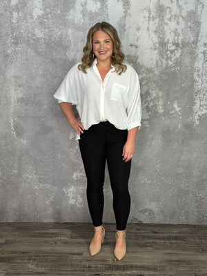 Hyperstretch Skinny Mid rise Pant - Black (Small - 3X)