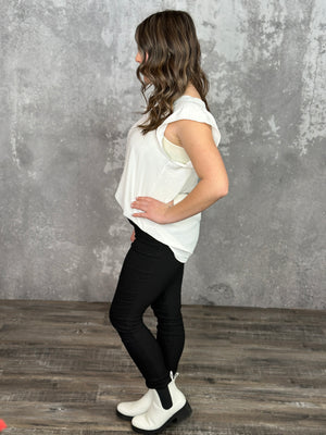 Hyperstretch Skinny Mid rise Pant - Black (Small - 3X)