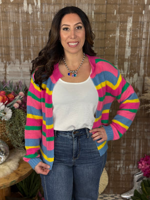 Bright Stripe Cardigan