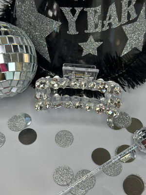 Clear Rhinestone Claw Clip