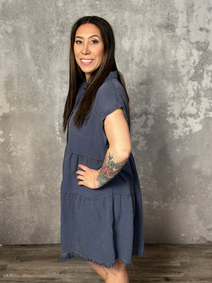 The Scarlett Dress - Denim (Small - 2X)